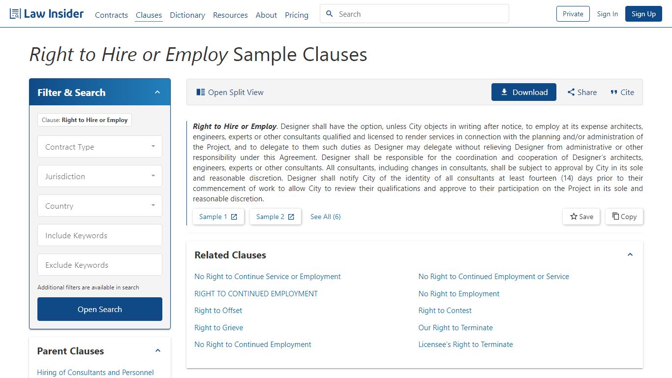 Right to Hire or Employ Sample Clauses | Law Insider